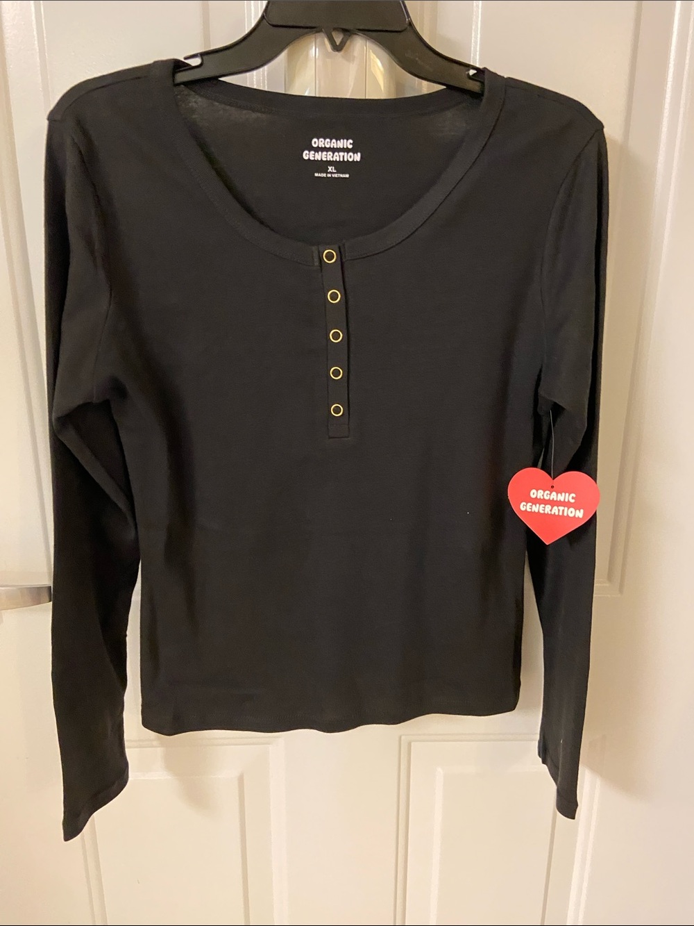 Long-Sleeve Henley Top
